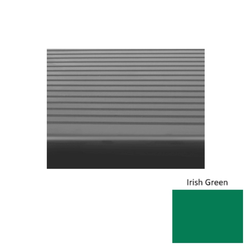 Solid 80 Irish Green Light Duty Rubber (Sq) Stair Tread - Ribbed