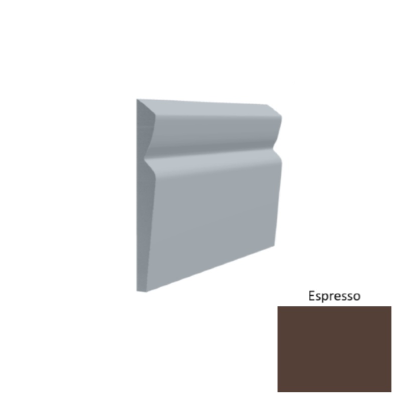 Contours #80 Divine Espresso Rubber Profiled Wall Base - Satin - 4 1/2" X 8 Ft