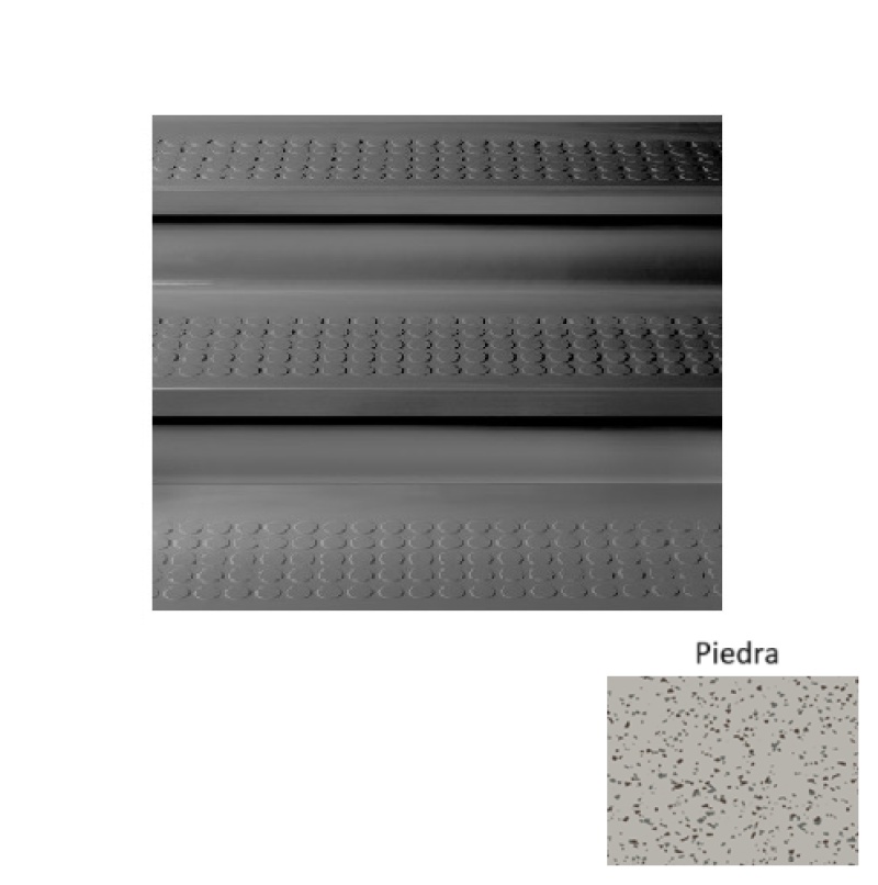 Fiesta 96 Piedra Vantage Raised Circular Rubber (Sq) Stair Tread With Riser - Textured