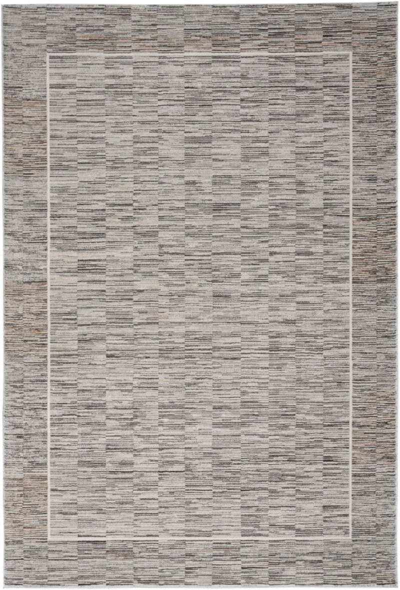 Charcoal Grey Contemporary Area Rug 5 ft x 7 ft