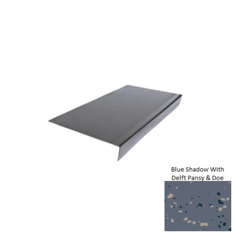 Spextones Blue Shadow with Delft Pansy & Doe Type 900 Rubber Stair Tread