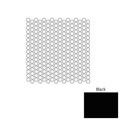 Color Story Mosaic Black Ceramic Mosaic - 3/4" Penny Round