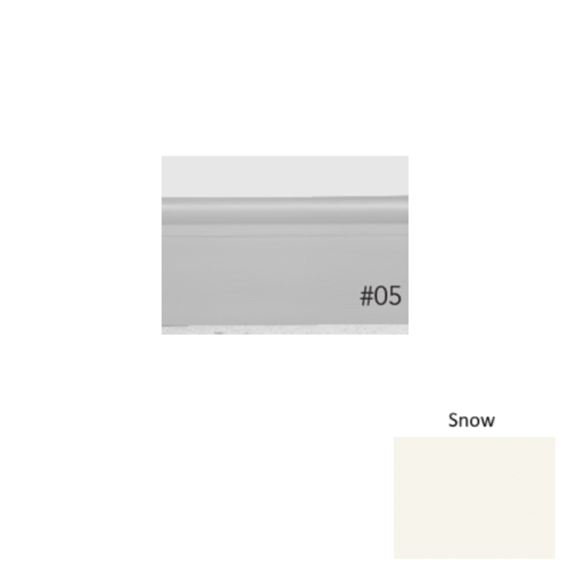 Pinnacle Plus #05 Contrive Snow Rubber Coil Wall Base - 2 1/2" X 60 Ft