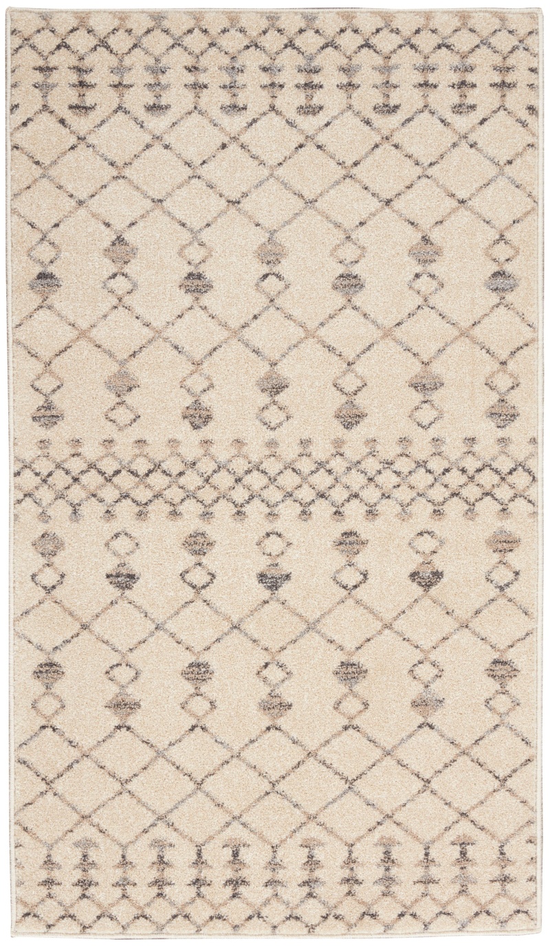 Palermo Beige / Grey Bohemian Area Rug