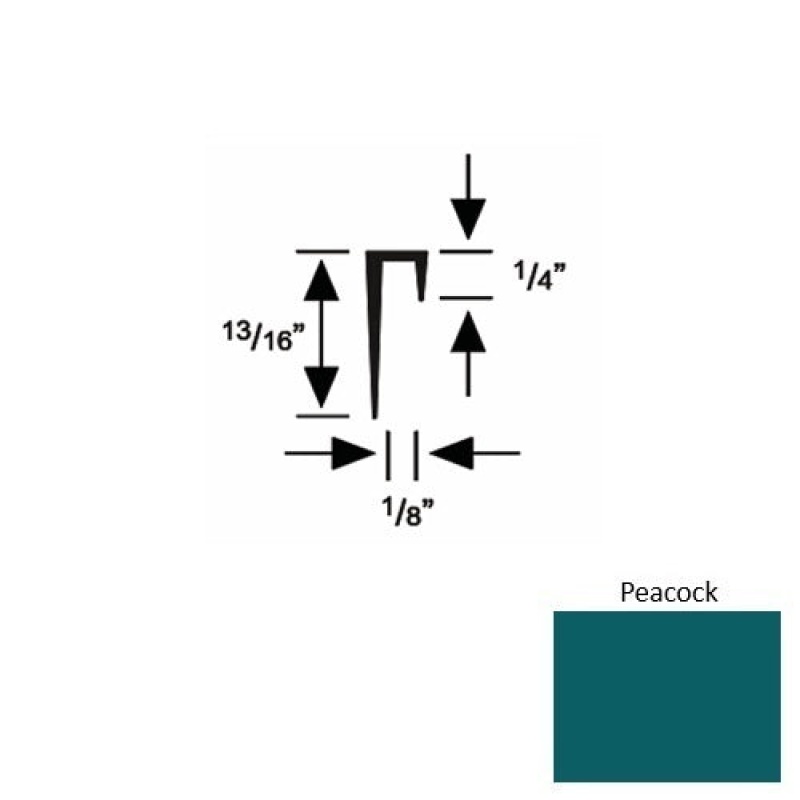 Solid 46 Peacock Rubber Cove Cap Square