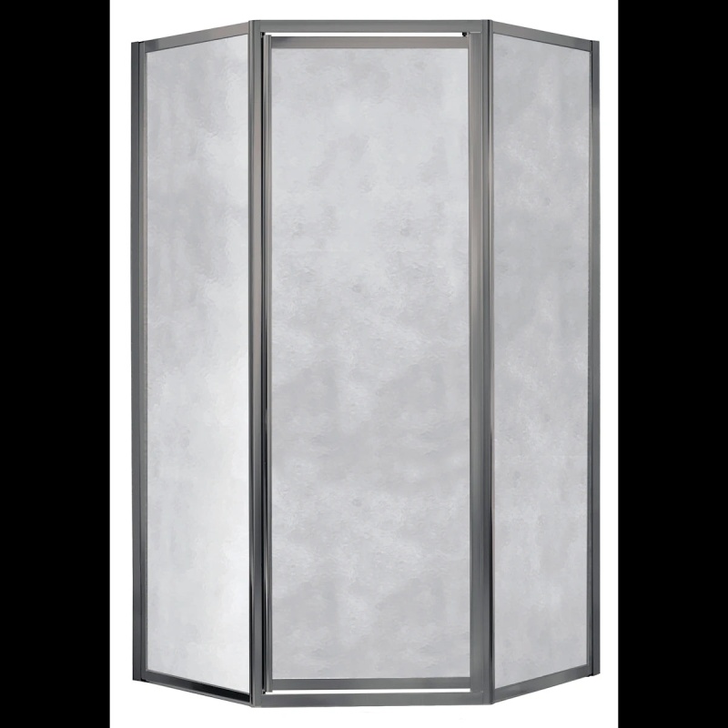 Craft + Main Tides Brushed Nickel Pivot Shower Door 24" x 70"