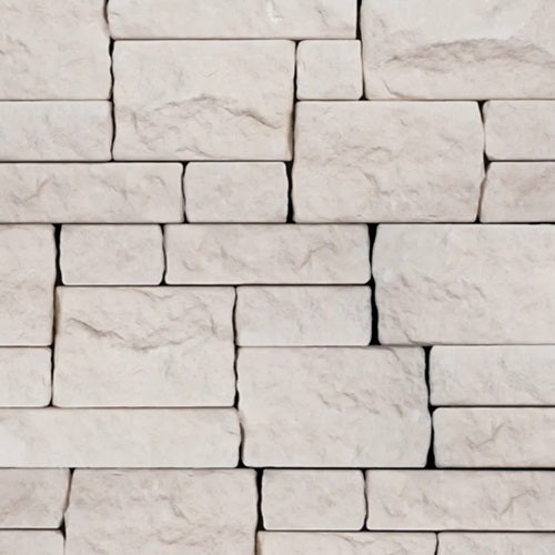 Light Beige Limestone Ledgestone - Tumbled - 8" x 22"