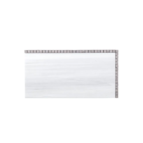 Rotunda Tunisian Grey Marble & Limestone Mosaic - Brick - Honed & Polished