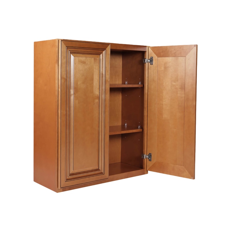 Coffee Glaze Wood Kitchen Wall Cabinet 27" x 12" x 42"