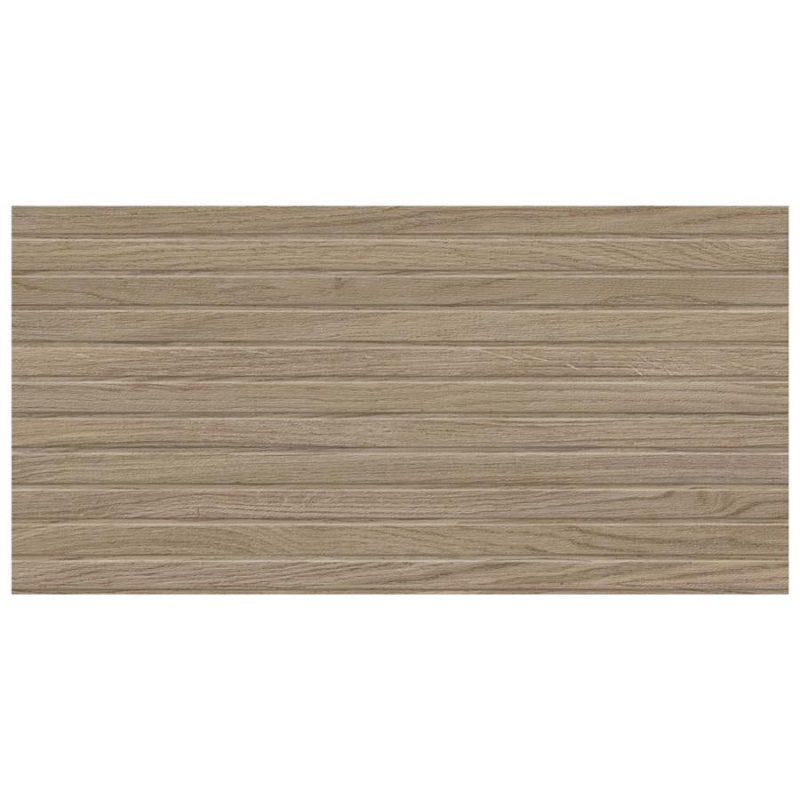Woodstrip Nogal Ceramic Tile - Matte - 11 3/4" x 23 1/2"