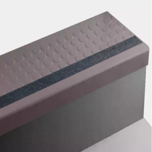 Johnsonite Burgundy Raised Round Rubber Stair Tread