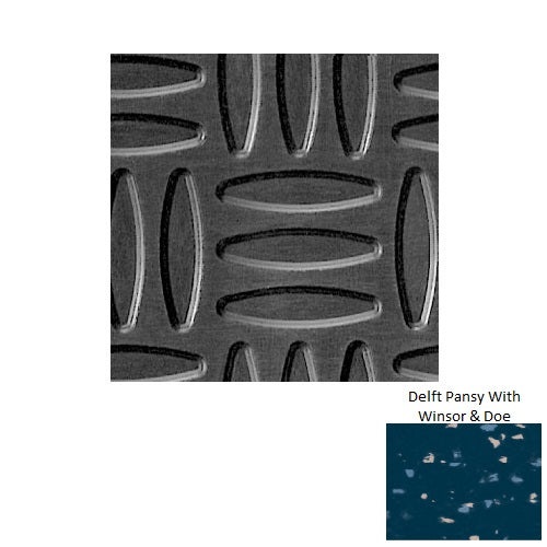 Spextones Delft Pansy With Winsor & Doe Wv Weave Rubber Distinct Designs Tile - Textured - 18" X 18"