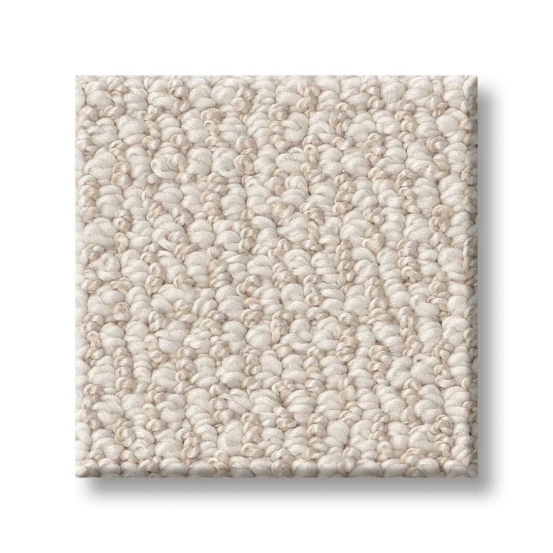 Simply The Best Embellished Luxury Cream Polyester Carpet - Loop