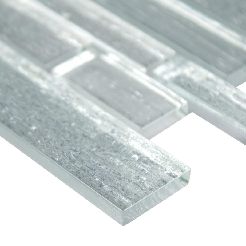 Decorative Blends Evita Ice Glass & Stone Mosaic - Linear - Mixed, Per Pack: 9.8 Enter Quantity In Sqft