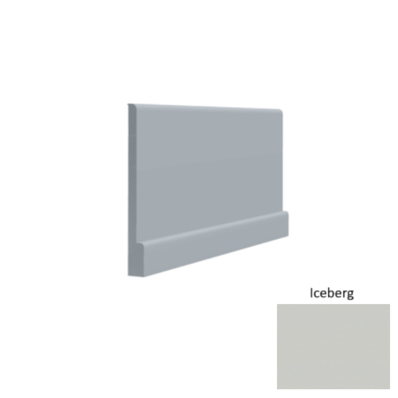 Contours #05 Simplicity Bold Iceberg Rubber Profiled Wall Base - Satin - 4 1/2" X 8 Ft