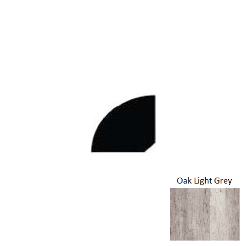 Lamdura Inspirations Oak Light Grey Laminate Wood Moulding / Trim - 94" Quarter Round - Embossed