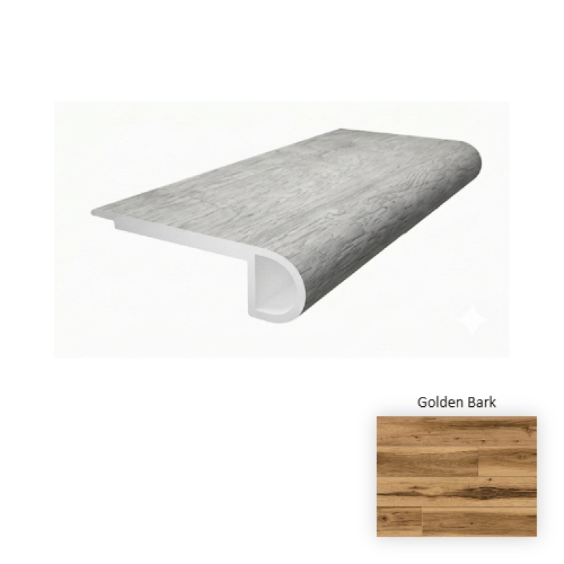 Foundation Golden Bark Luxury Vinyl Moulding / Trim - 94" Flush Stair Nose - Urethane