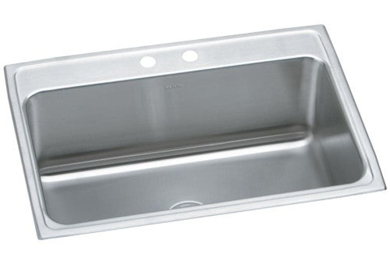 Dlr3122122 Lustertone Classic Stainless Steel Drop In Single Bowl Kitchen Sink - 31" X 22" X 11 5/8" With 2 Holes - Stainless Steel