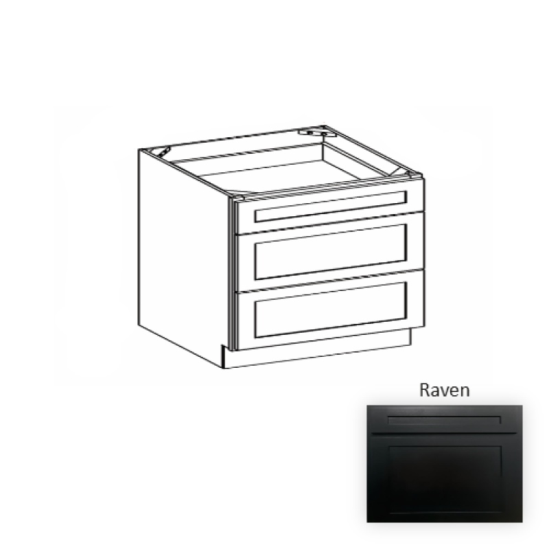 Vdb12 Raven Wood Bathroom Vanity Drawer Base