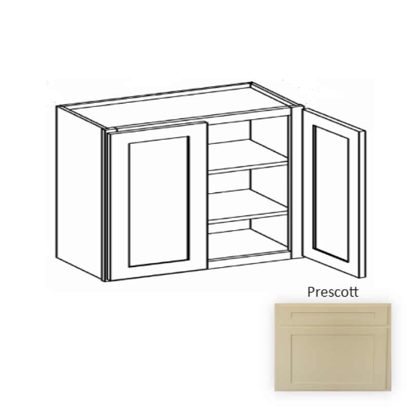 Prescott Wood Kitchen Wall Cabinet 24" x 30" x 12"