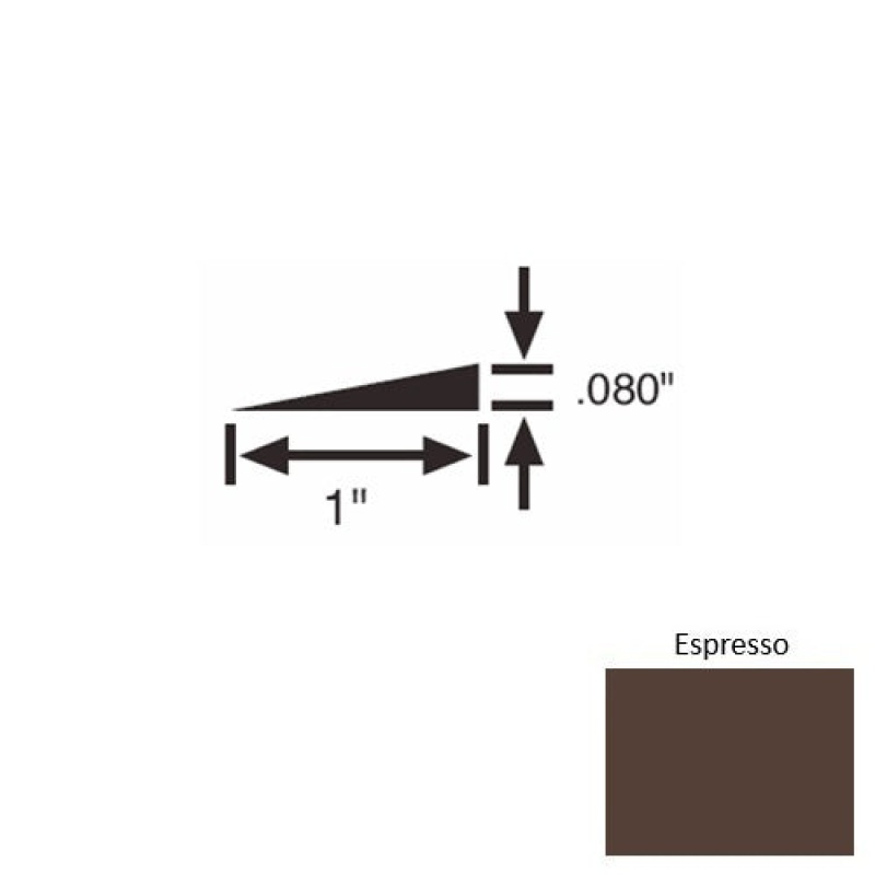 Solid 21 Espresso Rubber Reducer Strip