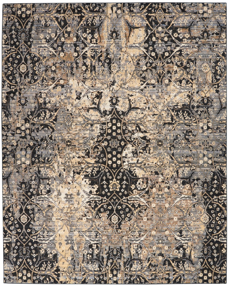 Majestic Black Mst01 Wool Blend Vintage Area Rug