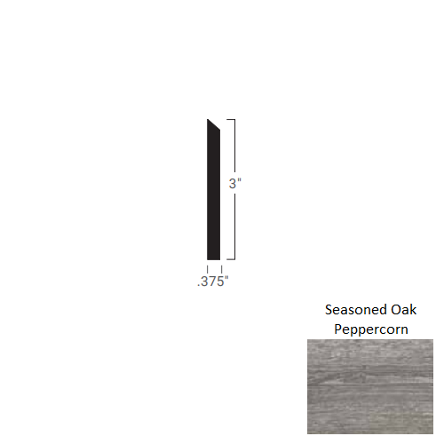 Johnsonite Seasoned Oak Peppercorn Rubber Masquerade Wall Base