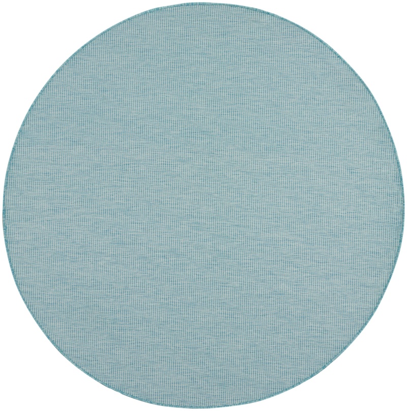Positano Aqua Polypropylene Modern Area Rug