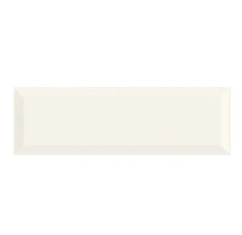 Clearance Sale! Hawthorne Refined White Beveled Ceramic Tile - Glossy - 8" X 24"