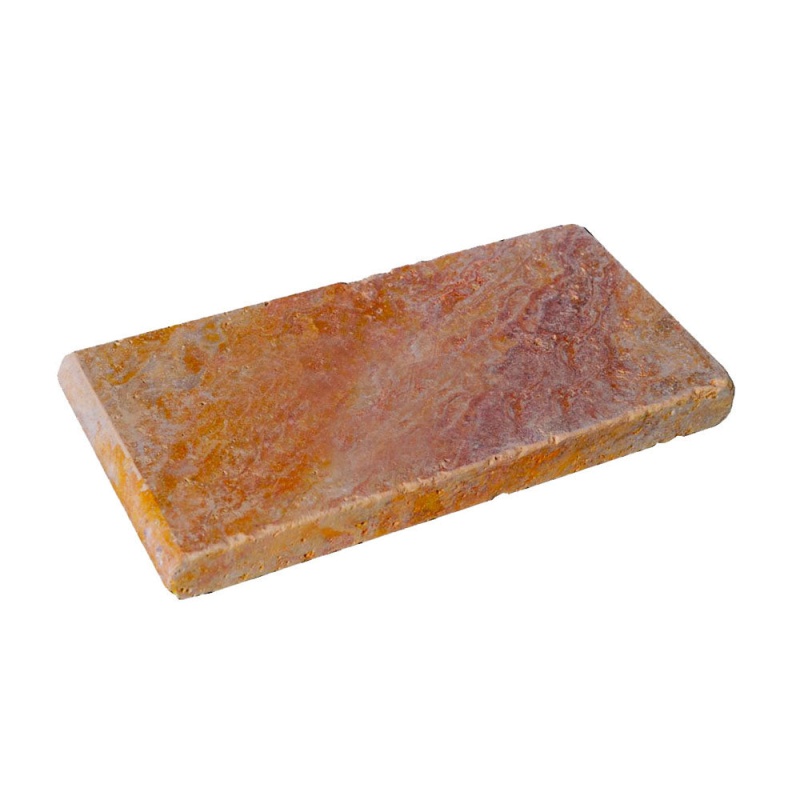Peach Blend Travertine Pool Coping - Tumbled