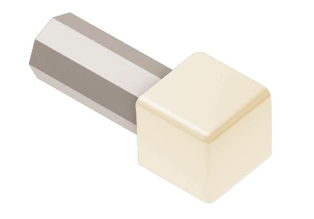 Quadec 90 Degree Outside Corner Metal Tile Edging Trim - Classic Grey Color Coated Aluminum