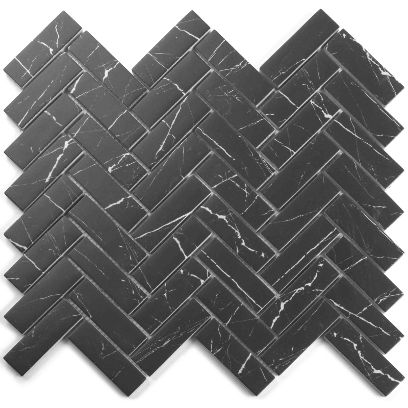 Nantucket Miacomet Matte Herringbone Glass Mosaic