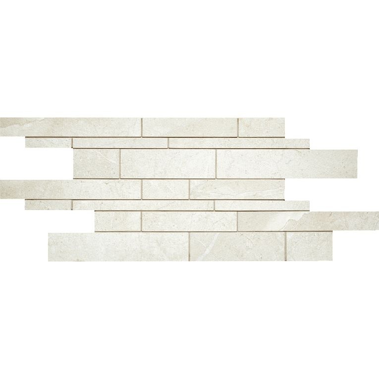 Anthea White Porcelain Mosaic - Stacked - Matte
