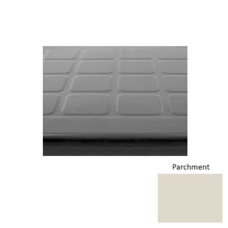 Solid 94 Parchment Raised Square Rubber (Sq) Stair Tread - Textured