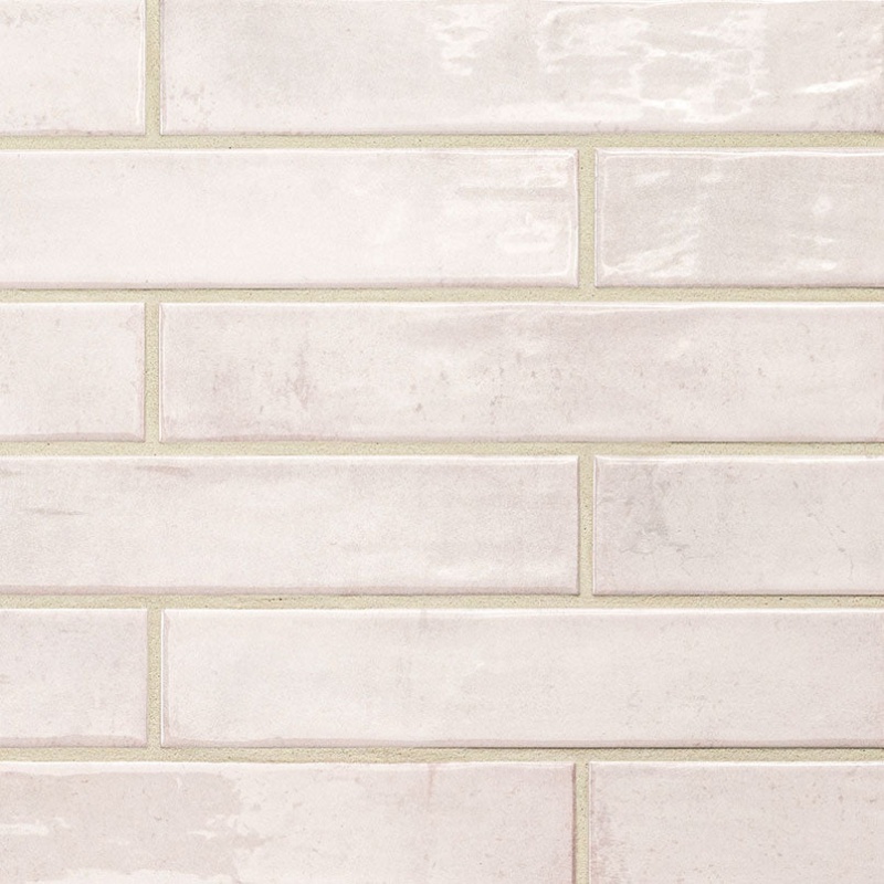 Stella Blush Ceramic Tile - Glossy - 2" x 10"