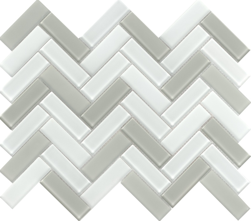 Charisma Flair Glass Mosaic - Herringbone - Glossy & Frosted