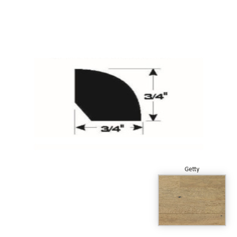 Contempo European White Oak Getty Hardwood Moulding / Trim - 90" Quarter Round - Ultra Matte Polyurethane