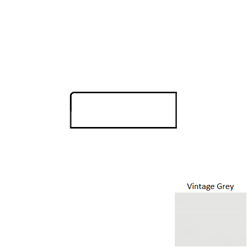 Soho Vintage Grey Ceramic Wall Trim 2" x 8" Bullnose