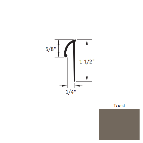 Johnsonite Toast Vinyl Moulding / Trim