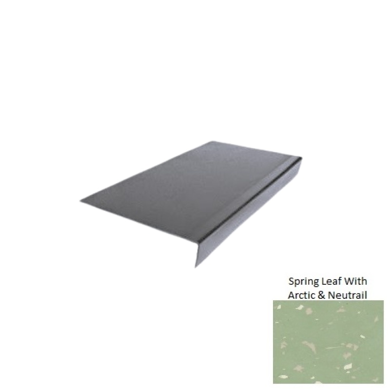 Spextones Spring Leaf With Arctic & Neutrail Type 900 Distinct Designs Rubber - 12 1/2" X 72" Stair Tread - Hammered