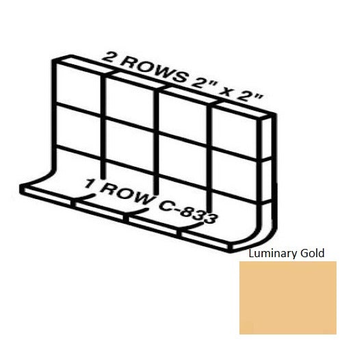 Keystones Unglazed Mosaic Luminary Gold Porcelain Wall Trim