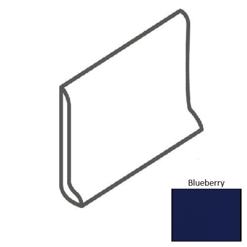 Color Complements Blueberry Ceramic Sanitary Cove Base Trim