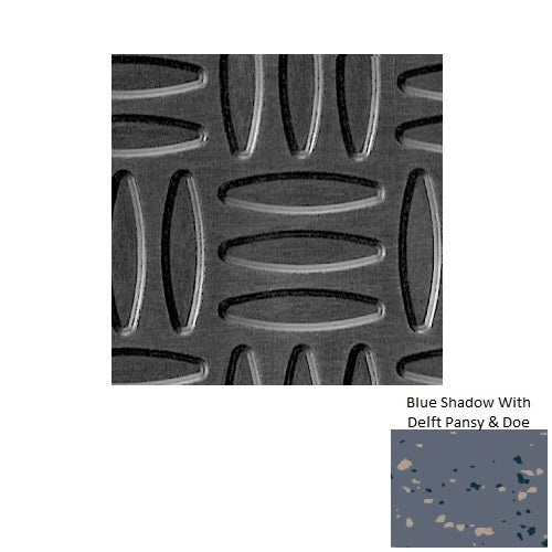 Spextones Blue Shadow With Delft Pansy & Doe Wv Weave Rubber Distinct Designs Tile - Textured - 18" X 18"