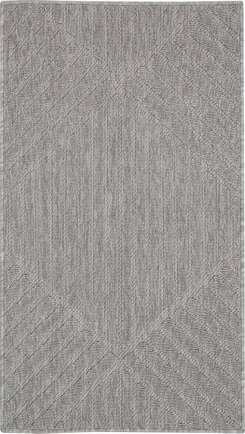 Light Grey Polypropylene Modern Area Rug