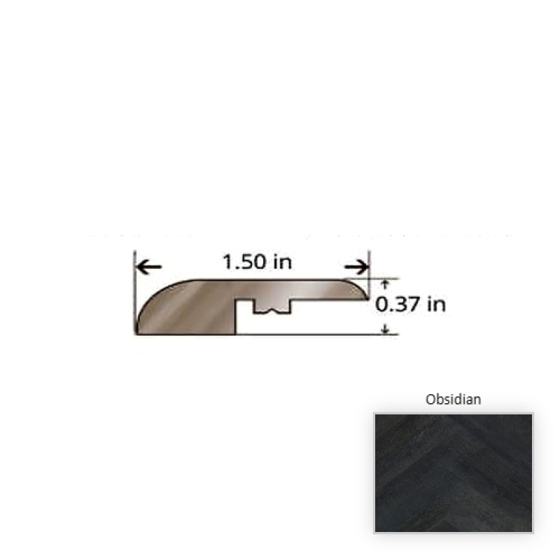 Emporium Oak Obsidian Hardwood Moulding / Trim - 84.25" Reducer - Truemark Glaze Tek