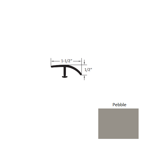 Johnsonite Pebble Vinyl T Molding Trim