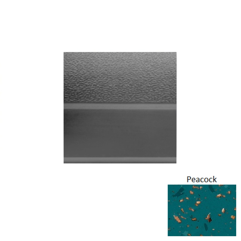 Renew 93 Peacock Rubber (Sq) Stair Tread - Textured