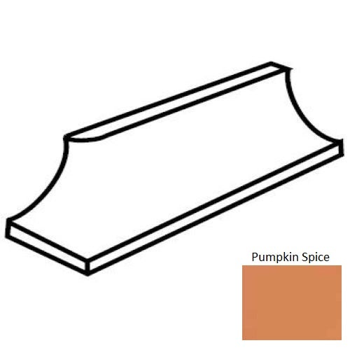 Keystones Unglazed Mosaic Pumpkin Spice Porcelain Floor & Wall Trim - 1" X 2" Cove Base Outcorner - Matte