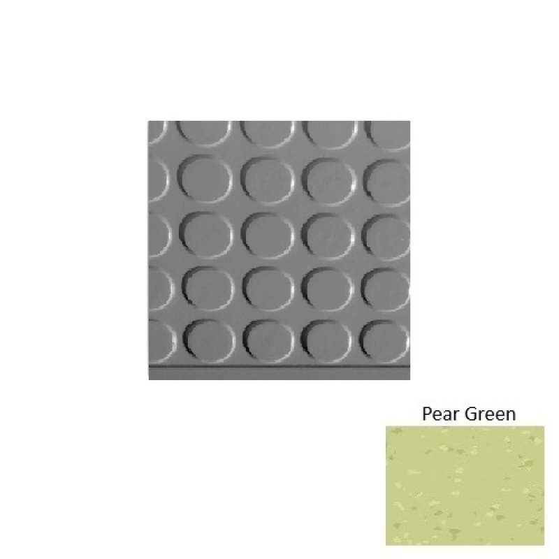 Symmetry 97 Pear Green Vantage Raised Circular 15" Depth Rubber (Sq) Stair Tread - Textured