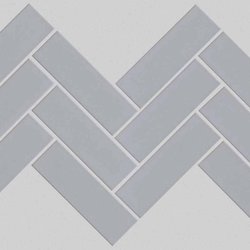 Grandeur Glacier Porcelain Mosaic - Herringbone
